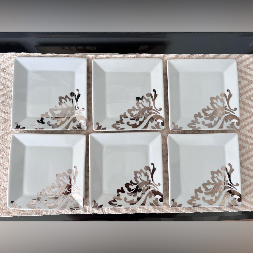 The Cellar whiteware for Macy’s set of 6 small plates 7 inch